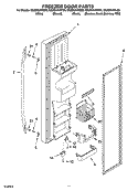 FREEZER DOOR PARTS Diagram and Parts List for GS2SHAXNQ00  Whirlpool Refrigerator