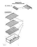 SHELF Diagram and Parts List for ET14LCLWW00  Whirlpool Refrigerator