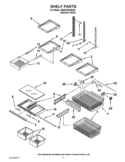 SHELF PARTS Diagram and Parts List for GB2FHDXWS05  Whirlpool Refrigerator