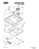 COOKTOP Diagram and Parts List for FES310YL1  Whirlpool Range