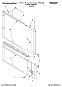 DOOR AND PANEL Diagram and Parts List for KUDP23HB0  KitchenAid Dishwasher