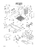 UNIT Diagram and Parts List for 3XART700F05  Whirlpool Refrigerator