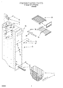FREEZER LINER Diagram and Parts List for 4YED27PQFN00  Whirlpool Refrigerator