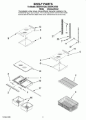 SHELF PARTS Diagram and Parts List for EB2SHKXVD00  Whirlpool Refrigerator