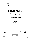 SECTION Diagram and Parts List for REC3422AW1  Roper Dryer