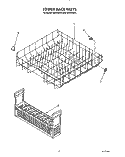 LOWER RACK Diagram and Parts List for KUDI220T3  KitchenAid Dishwasher