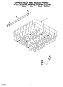 UPPER RACK AND TRACK PARTS Diagram and Parts List for DU1100XTPB0  Whirlpool Dishwasher