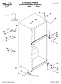 CABINET PARTS Diagram and Parts List for ET4WSMXKQ04  Whirlpool Refrigerator