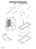 LOWER UNIT AND TUBE PARTS Diagram and Parts List for KSSS36QMB03  KitchenAid Refrigerator