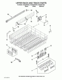 UPPER RACK AND TRACK PARTS Diagram and Parts List for KUDS35FXSS2  KitchenAid Dishwasher