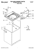 TOP AND CABINET PARTS Diagram and Parts List for 7MBP11973MQ1  Whirlpool Washer