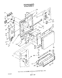 DOOR Diagram and Parts List for DU8550XT5  Whirlpool Dishwasher