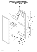 REFRIGERATOR DOOR Diagram and Parts List for ED2CHQXKQ00  Whirlpool Refrigerator
