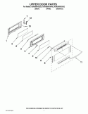 UPPER DOOR PARTS Diagram and Parts List for KGRS505XBL02  KitchenAid Range