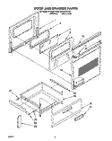 DOOR AND DRAWER Diagram and Parts List for RF316PXYW0  Whirlpool Range