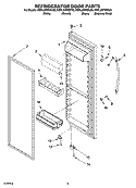 REFRIGERATOR DOOR PARTS Diagram and Parts List for KSRL25FRBT00  KitchenAid Refrigerator