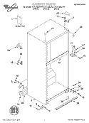 CABINET, LITERATURE Diagram and Parts List for ET21CMXJB01  Whirlpool Refrigerator