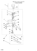 SPOUT UNIT Diagram and Parts List for HD1000XSW8  Whirlpool Miscellaneous