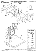 TOP AND CONSOLE PARTS Diagram and Parts List for YMED5840TW0  Maytag Dryer