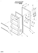 DOOR Diagram and Parts List for EV150FXDN01  Whirlpool Freezer