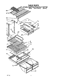 SHELF Diagram and Parts List for ET18ZKXYW00  Whirlpool Refrigerator