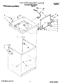 TOP AND CABINET, LIT/OPTIONAL Diagram and Parts List for KAWL410BWH1  KitchenAid Washer