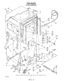 TUB , LITERATURE AND OPTIONAL Diagram and Parts List for DU9500XS3  Whirlpool Dishwasher