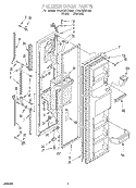 FREEZER DOOR Diagram and Parts List for ED20TWXDN02  Whirlpool Refrigerator