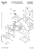 LOWER OVEN Diagram and Parts List for RBD275PDB4  Whirlpool Wall Oven