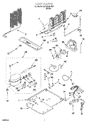 UNIT Diagram and Parts List for 2ET18GMXJW01  Whirlpool Refrigerator