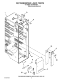 REFRIGERATOR LINER PARTS Diagram and Parts List for KSC24C8EYP01  KitchenAid Refrigerator
