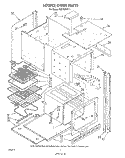 LOWER OVEN Diagram and Parts List for RM778PXT1  Whirlpool Microwave Oven Combo