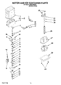 MOTOR AND ICE CONTAINER PARTS Diagram and Parts List for KSSP42QTS02  KitchenAid Refrigerator