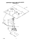 COMPONENT SHELF AND LATCH Diagram and Parts List for KEBS277XBL3  KitchenAid Wall Oven