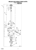BRAKE AND DRIVE TUBE PARTS Diagram and Parts List for 3XLBR5432JQ2  Whirlpool Washer