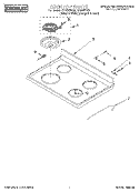 COOKTOP Diagram and Parts List for CES365HZ0  Whirlpool Range