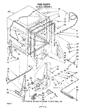 TUB , LITERATURE AND OPTIONAL Diagram and Parts List for DU3014XL1  Whirlpool Dishwasher