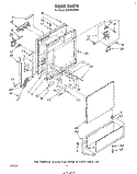 DOOR Diagram and Parts List for DP1098XRN0  Whirlpool Dishwasher