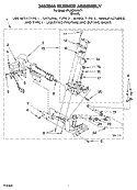 3402844 BURNER ASSEMBLY Diagram and Parts List for 4PLGC8647JT1  Whirlpool Dryer