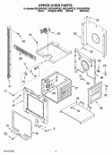UPPER OVEN PARTS Diagram and Parts List for RBD245PRQ02  Whirlpool Wall Oven