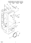 REFRIGERATOR LINER Diagram and Parts List for GD25DFXFB01  Whirlpool Refrigerator