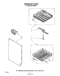 DISHRACK Diagram and Parts List for DU1098XLW1  Whirlpool Dishwasher
