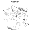 AIR FLOW PARTS Diagram and Parts List for MH2175XSB1  Whirlpool Microwave