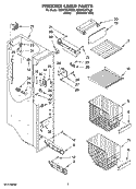 FREEZER LINER PARTS Diagram and Parts List for GD5YHAXTL02  Whirlpool Refrigerator