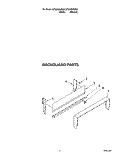 BACKGUARD Diagram and Parts List for SF305BEWW0  Whirlpool Range