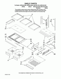 SHELF PARTS Diagram and Parts List for GI0FSAXVB00  Whirlpool Refrigerator