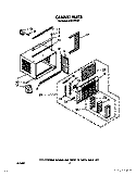 CABINET Diagram and Parts List for ACQ122XW1  Whirlpool Air Conditioner