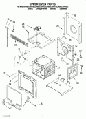 UPPER OVEN PARTS Diagram and Parts List for RBD275PRQ02  Whirlpool Wall Oven