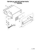 TOP GRILLE AND UNIT COVER PARTS Diagram and Parts List for KSSC42QVS00  KitchenAid Refrigerator