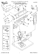 TOP AND CONSOLE, LIT/OPTIONAL Diagram and Parts List for LGR8857EZ0  Whirlpool Dryer